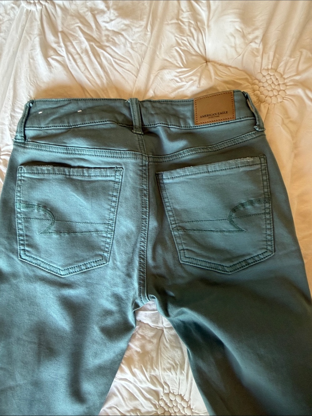 American Eagle Outfitters Olive/sage Green SUPER STRETCH Skinny Jeans. Size 2 - Picture 8 of 9